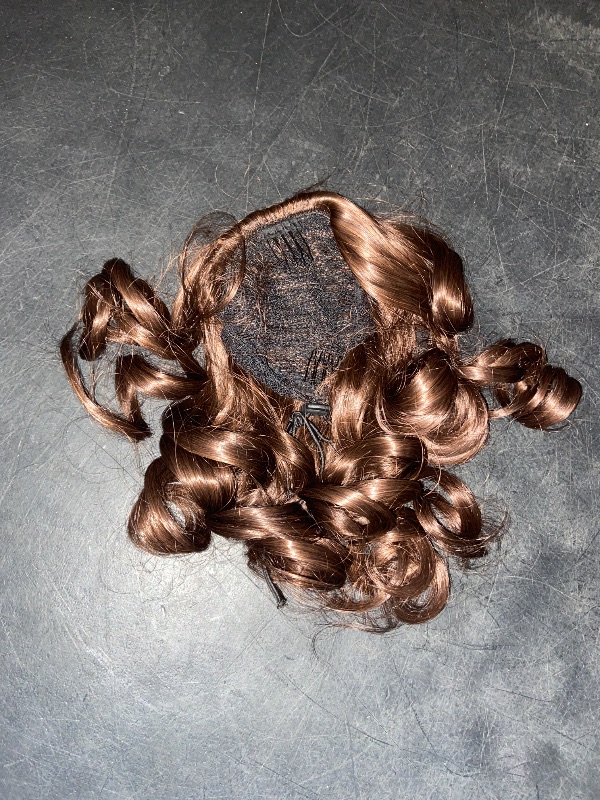 Photo 1 of WeKen Hair Bun Medium Long Curly Synthetic Hairpiece Light Brown
