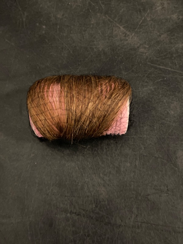 Photo 1 of GHDXIWEYU Human Hair Clip in Bangs,Women Air Thinning Curtain Flat Medium Brown Bangs, Natural Curved Wispy Bangs,Real Human Hair Extensions Faux Bangs for Daily Wear(Wispy Bangs,Medium Brown)