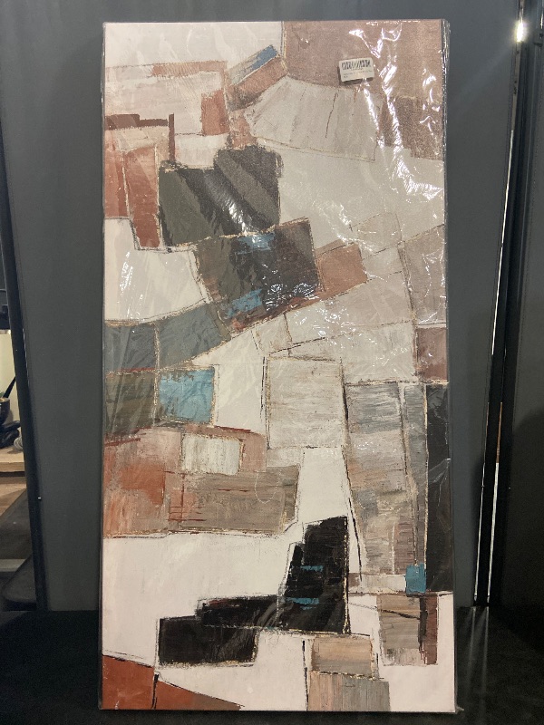 Photo 1 of Dimpaga Abstract Canvas Wall Art Modern Wall Art Decor Pictures Wall Decor Minimalist Geometric Line Artwork for Walls Textured Wall Art Prints 20"X40" For Room Living Room Bedroom Office Decor