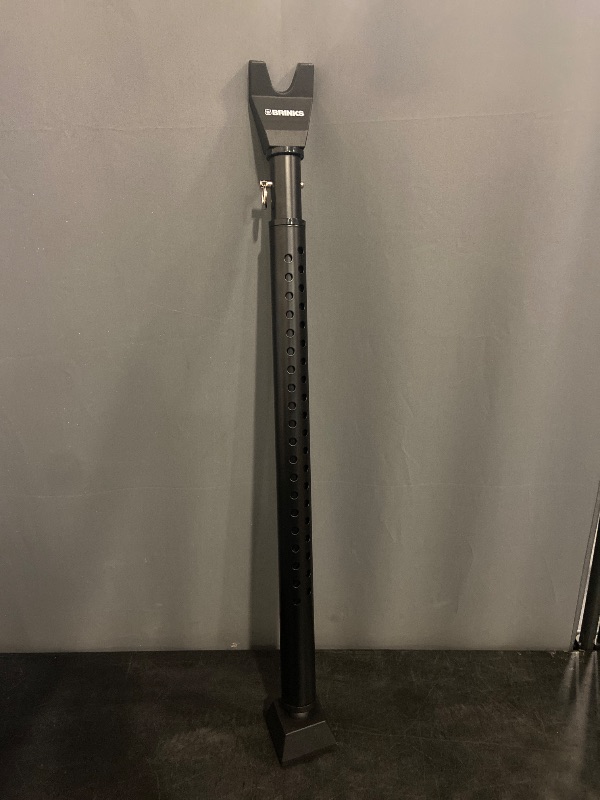 Photo 1 of BRINKS Door Security Bar - Adjustable Brinks Door Security Bar for Travel, School, Dorm and Home - Door Jammer for Hinged Doors and Sliding Door Security – blac - 1Pack
