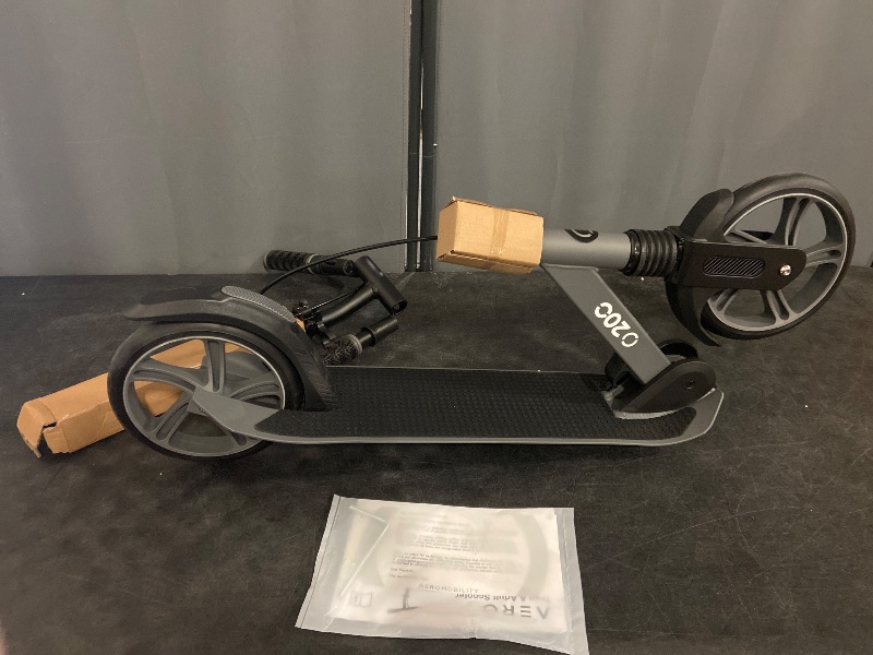 Photo 1 of Aero Big Wheels Kick Scooter for Kids 6+, Teens & Adults | Light Up Wheels, Hand Brake, Rubber Deck Mat & Shock Absorption | Foldable & Height Adjustable