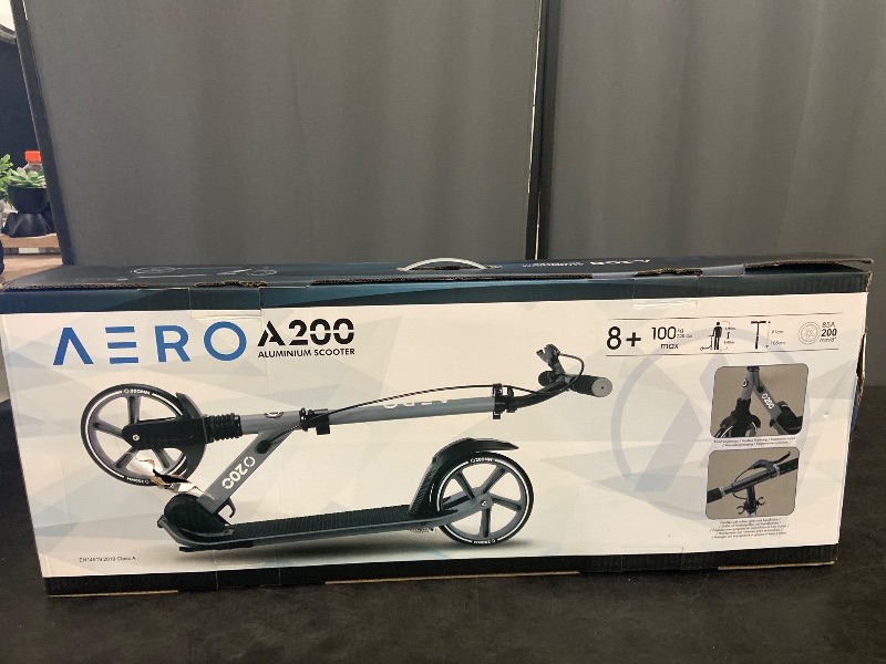 Photo 1 of Aero Big Wheels Kick Scooter for Kids 6+, Teens & Adults | Light Up Wheels, Hand Brake, Rubber Deck Mat & Shock Absorption | Foldable & Height Adjustable