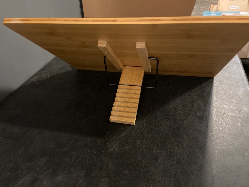 Photo 1 of (19.68 x 14 Inches) Extra Large A+ XL Bamboo Book Stand for Textbooks Reading Hands Free, Cookbook Stand, Laptop, iPad, Tablet PC, Music Book, with Adjustable Motherboard Angle