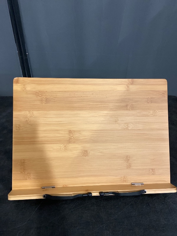 Photo 1 of (19.68 x 14 Inches) Extra Large A+ XL Bamboo Book Stand for Textbooks Reading Hands Free, Cookbook Stand, Laptop, iPad, Tablet PC, Music Book, with Adjustable Motherboard Angle