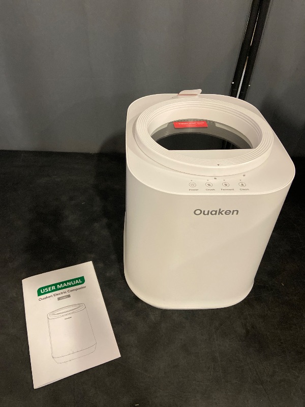 Photo 1 of 4L Electric Composter for Kitchen, Smart Countertop Compost Bin, Odorless | Low Noise | Auto-Cleaning | Turn Food Waste into Fertilizer, Indoor Food Waste Compost Machine, White
