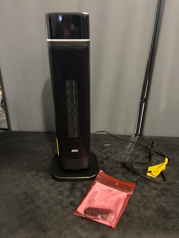 Photo 1 of 24" Space Heater, JRD Fast Heating Portable Electric Heater with Remote, Night Light, 80° Oscillation,4 Mode, Overheat&Tip-Over Protection, Ceramic Heat for Bedroom Office Indoor
