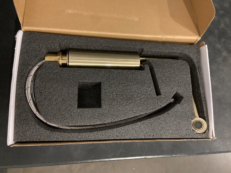 Photo 1 of Gold Brushed Vessel Sink Faucet - Bathroom Vanity Sink Faucet, One Hole Tall Faucet with Water Supply Hoses