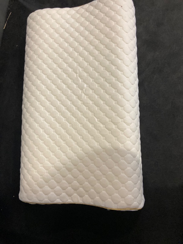 Photo 1 of Memory Foam Pillows, Cervical Neck Side Sleeper Pillow, Bed Contour Pillow for Sleeping, Ergonomic Orthopedic Pillow for Back Stomach Sleeper, Queen,Gold
