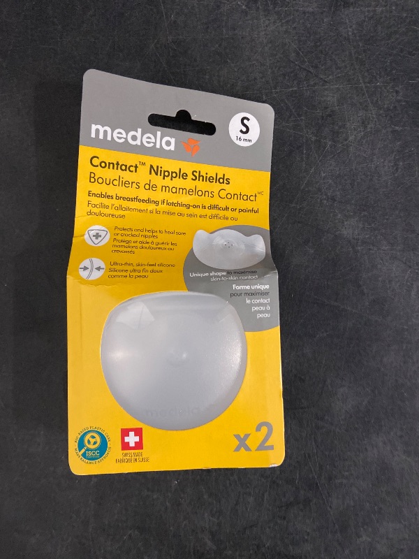 Photo 1 of Medela Contact Nipple Shields, Small 16mm, Food Grade Silicone | for Latching Difficulties During Breastfeeding, Flat or Inverted Nipples