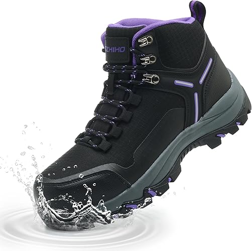 Photo 1 of 7.5 women Kezhiho Waterproof Steel Toe Boots for Women Wide Width Non Slip Work Boots Lightweight Slip Resistant Safety Shoes Indestructible Construction Composite Toe Sneakers
