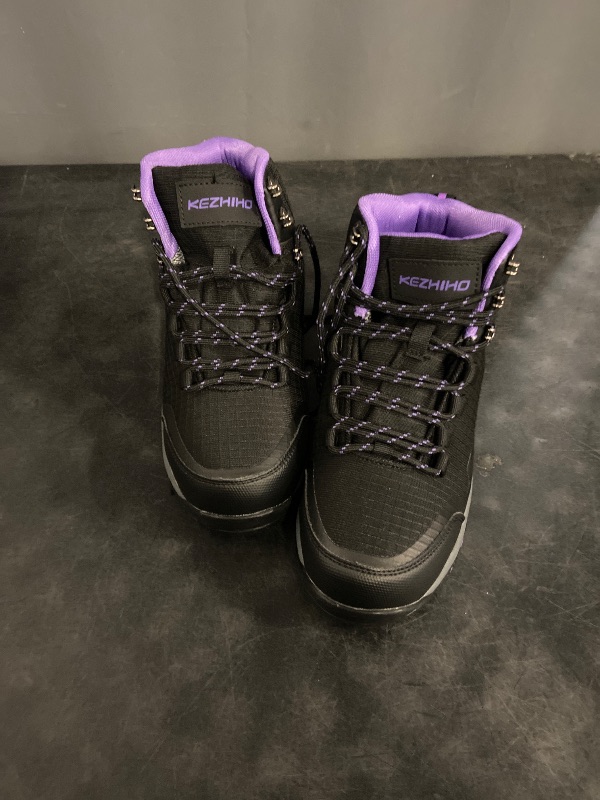 Photo 1 of 7.5 women Kezhiho Waterproof Steel Toe Boots for Women Wide Width Non Slip Work Boots Lightweight Slip Resistant Safety Shoes Indestructible Construction Composite Toe Sneakers
