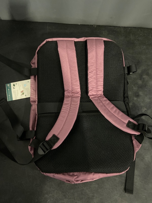 Photo 1 of ECOHUB Travel Backpack 18x14x8 Spirit Airlines Personal Item Bag Carry On Backpack 13 Pockets Large Work Casual Daypack for men Airline Approved Waterproof Gym Backpacks with Charging Port, Pink
