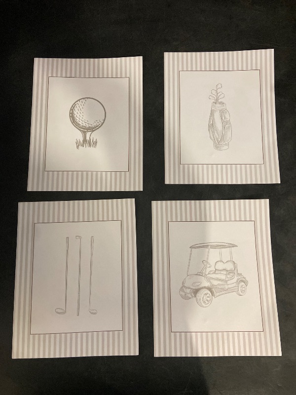 Photo 1 of Boat Wades Vintage Golf Nursery Unframed Wall Art Prints,Golf Gifts Decor Posters & Prints For Boys Room Decor,Gofts Baby Boy Nursery Posters Pictures 8x10 Set Of 4