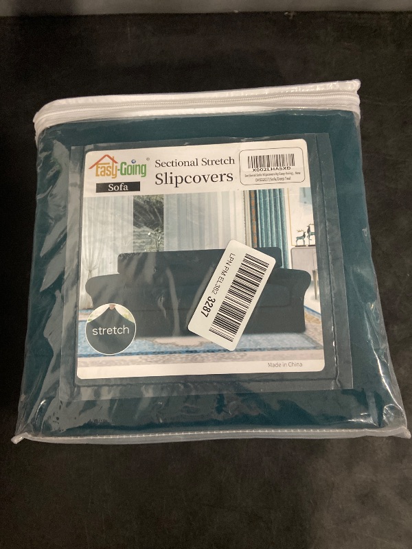 Photo 1 of Easy-Going 4 Pieces Stretch Soft Couch Cover for Dogs - Washable Sofa Slipcover for 3 Separate Cushion Couch - Elastic Furniture Protector for Pets, Kids(Sofa, Deep Teal, Large)
