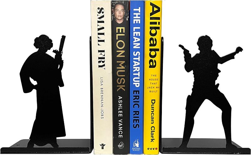 Photo 1 of Decorative Metal Bookend, Non Skid Book End, Book Stopper for Home/Office Decor/Shelves, 5.9 X 3.9 X 3.14 Inch Per Piece
