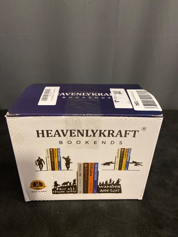 Photo 1 of Decorative Metal Bookend, Non Skid Book End, Book Stopper for Home/Office Decor/Shelves, 5.9 X 3.9 X 3.14 Inch Per Piece
