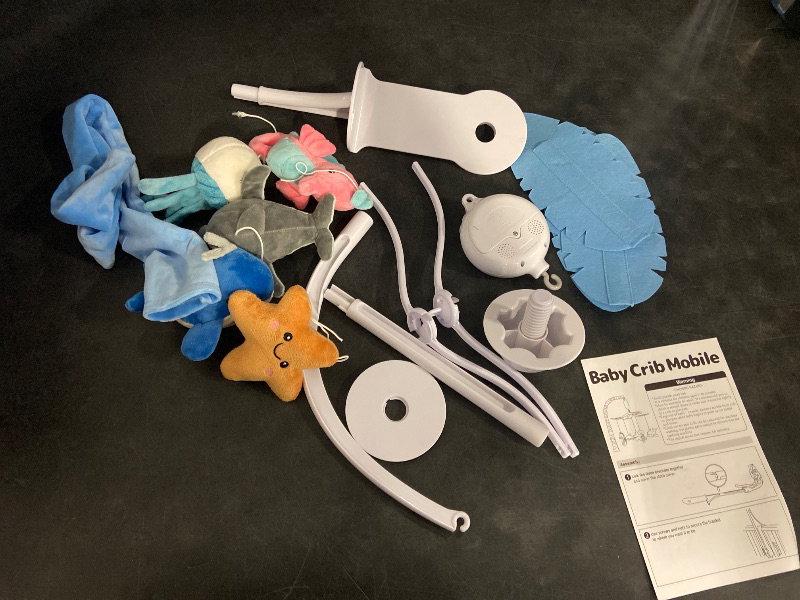 Photo 1 of FEISIKE Baby Crib Mobile with 35 Lullabies, 3 Modes Rotation & Music, Adjustable Volume, Nursery Decor for Boys and Girls (Ocean Theme)
