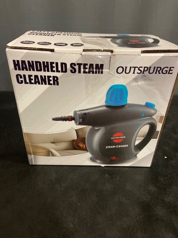 Photo 1 of Handheld Steam Cleaner, Pressurized Multi-Surface Steam Shot with 13 Accessories, Safety Lock, Steamer for Cleaning Floor, Upholstery, Grout, Windows, Couch and Car, Grey
