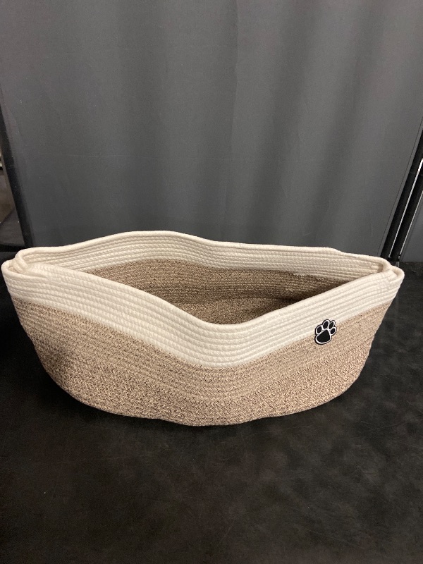 Photo 1 of Dog Toy Basket Small Gift Basket for Baby, Woven Storage Baskets for Dog Cat, Nursery Storage Baskets for Diapers, Towels, 12"x 8" x 5" Mixed-Brown