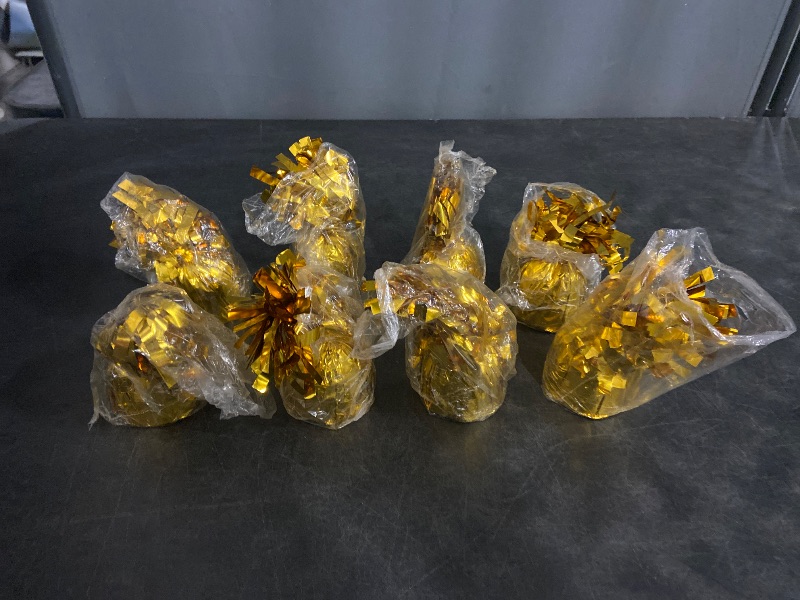 Photo 1 of Metallic Balloon Weights, Birthday Party Favors, Novelty and Gag Gifts, 5.5" Inches, 8-Pack (Gold)