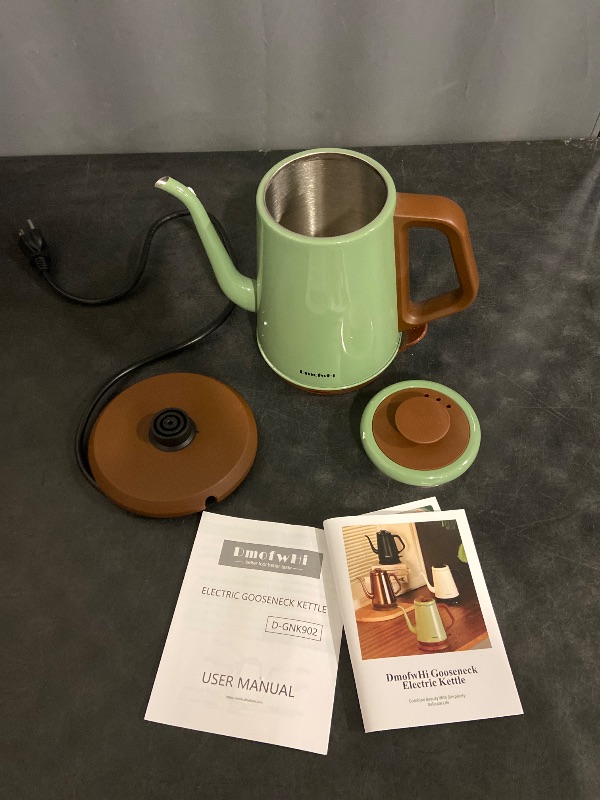 Photo 1 of DmofwHi Gooseneck Electric Kettle(1.0L), 100% Stainless Steel BPA Free Classic Pour Over Coffee Kettle | Tea Kettle - Green