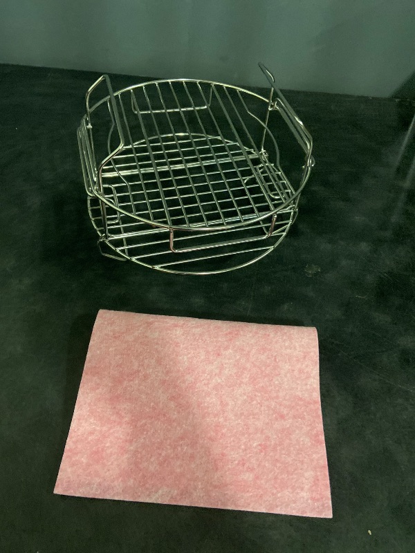 Photo 1 of Air Fryer Wire Rack for Ninja Foodi FD401 12 IN 1 OS401 10 IN 1 8 Quart Pressure Cooker, Stainless Steel Air Fryer Replacement Parts Baking Rack Accessories, Dishwasher Safe
