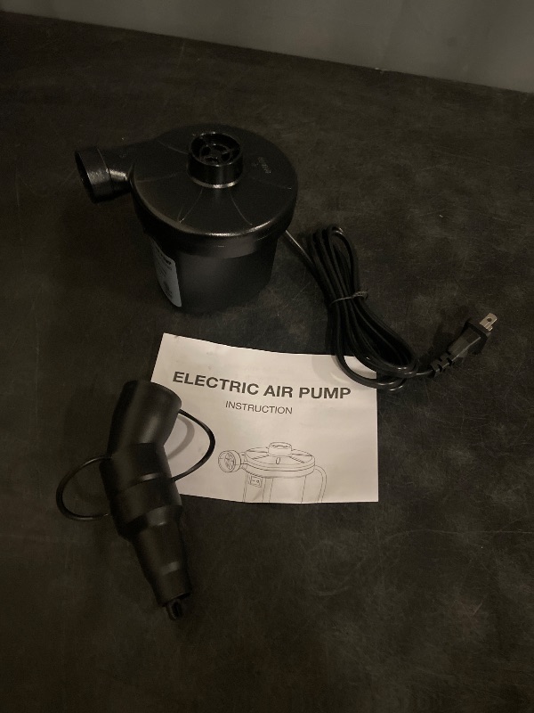 Photo 1 of Electric Air Pump for Pool Inflatable, AC/110V 130w - Quick Fill Air Bed Pump with 3 Nozzles, Air Mattress Pump inflator for Swimming Ring for Outdoor Camping, Inflatable Cushion