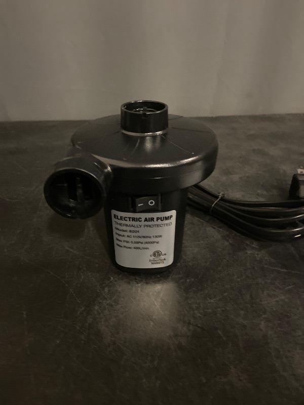 Photo 1 of Electric Air Pump for Pool Inflatable, AC/110V 130w - Quick Fill Air Bed Pump with 3 Nozzles, Air Mattress Pump inflator for Swimming Ring for Outdoor Camping, Inflatable Cushion