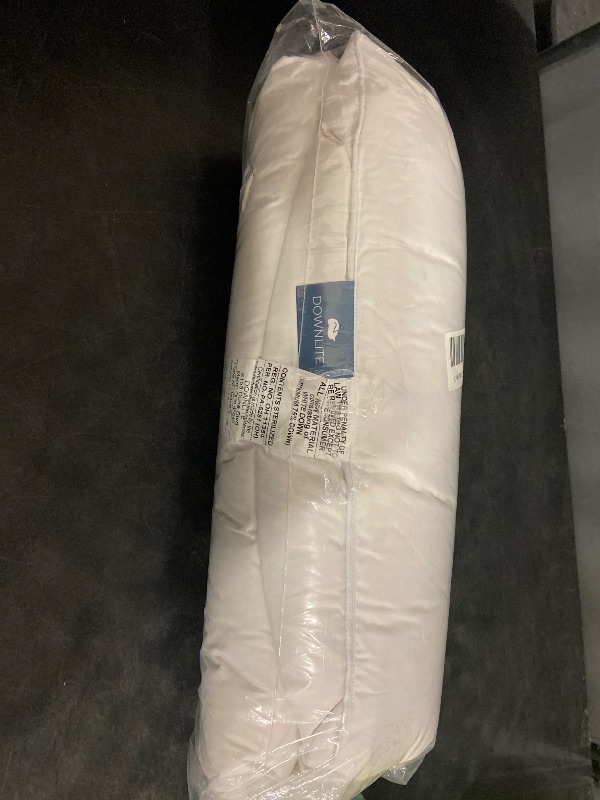 Photo 1 of DOWNLITE Flat & Soft Down Pillow – Hypoallergenic Premium Down (Not Feathers) – Standard Size, 20 x 26