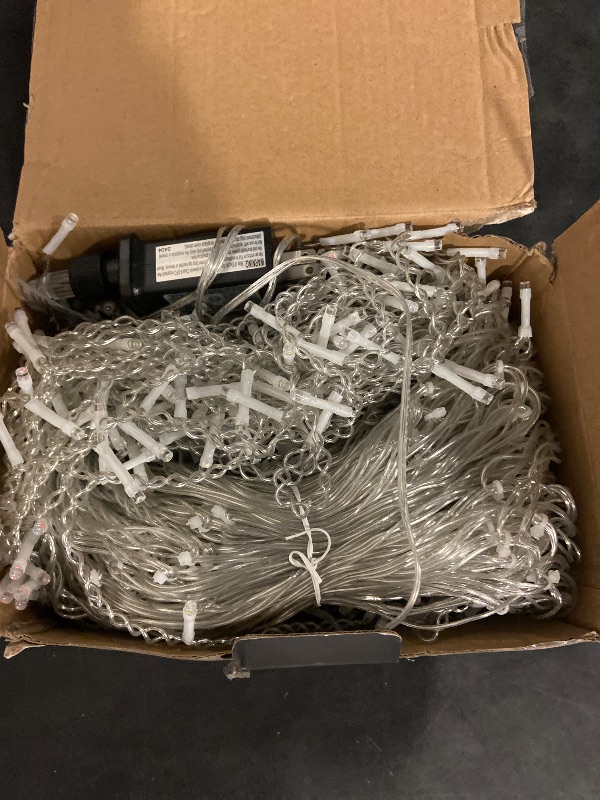 Photo 1 of Dazzle Bright Christmas Icicle Lights, 88.5 FT 1080 LED 8 Modes Curtain Fairy Lights with 180 Drops, Xmas String Lights for Outdoor Holiday Wedding Party Decorations (Multi-Colored)