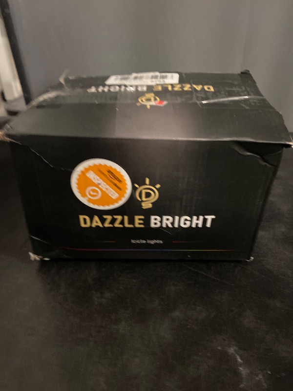 Photo 1 of Dazzle Bright Christmas Icicle Lights, 88.5 FT 1080 LED 8 Modes Curtain Fairy Lights with 180 Drops, Xmas String Lights for Outdoor Holiday Wedding Party Decorations (Multi-Colored)