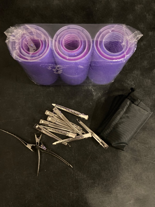 Photo 1 of 33 Piece Hair Rollers set, Self Grip Hair Rollers for Long Medium Short Hair, ELASO Large Medium Hair Curler ?22 Rollers + 10 Stainless steel Clip +1 Storage Bag