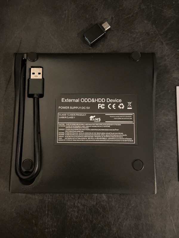 Photo 1 of External DVD Drive USB 3.0 Type-C USB C Portable DVD Player for Laptop Disk Duplicator CD DVD +/-RW CD ROM Burner Writer CD/DVD Burner Reader Disk Drive for Laptop Desktop Windows Linux MacBook