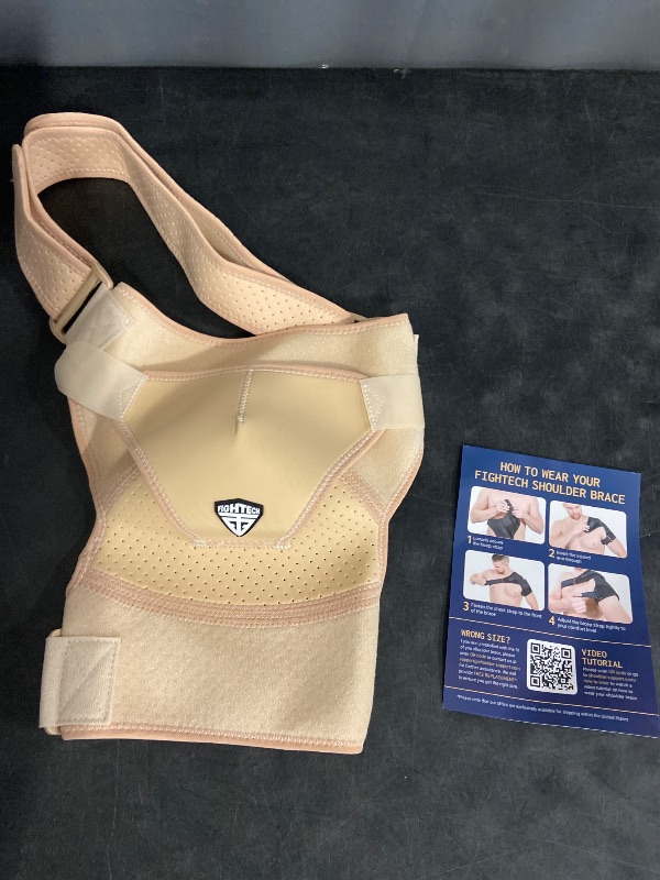 Photo 1 of FIGHTECH Shoulder Brace for Torn Rotator Cuff | Pain Relief, Support and Compression Sleeve Wrap Stability Recovery Fits Left Right Arm, Men & Women (Nude), Large/X-Large (Pack of 1)
