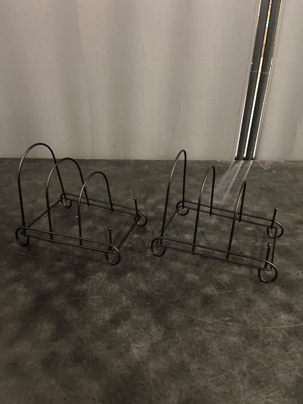 Photo 1 of Artliving 3-Tier Plate Holder Display Stands - Metal Scrollwork Dish Rack - Cabinet Organizer - Set of 2
