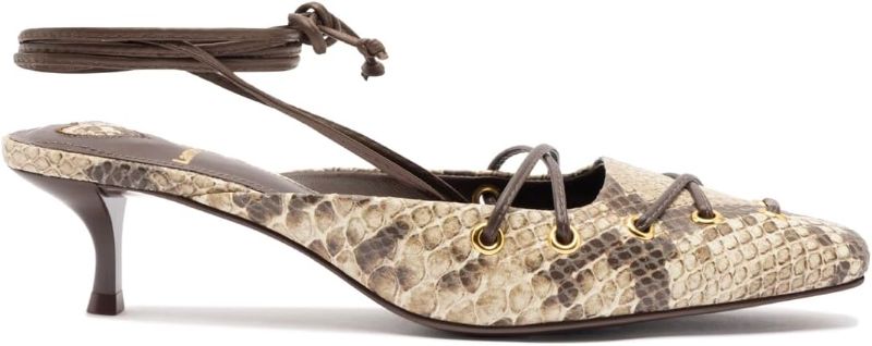 Photo 1 of 9.5 women's Amal Lace Up Pump In Neutral Printed Snake