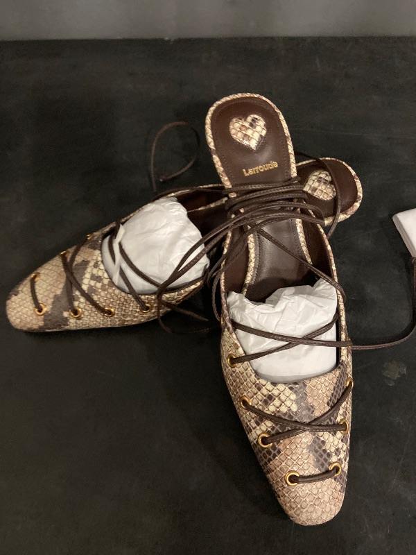 Photo 1 of 9.5 women's Amal Lace Up Pump In Neutral Printed Snake