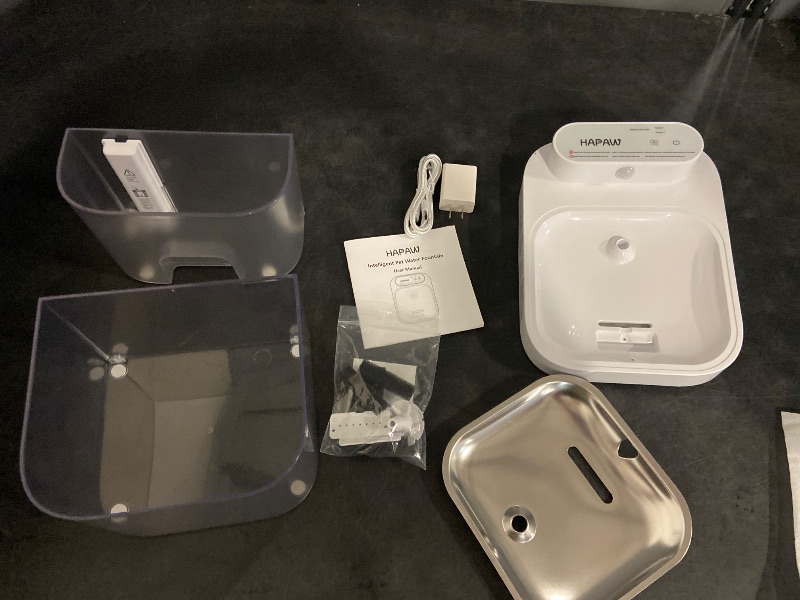 Photo 1 of Cat Water Fountain, No Filter Cotton, App Monitoring Wastewater Separation Pet Water Fountain, 5000mAh Battery & Plug-in, 3L/101oz Wireless Automatic Water Dispenser for Cats Indoor, 2.4G Wi-Fi