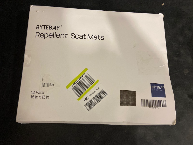 Photo 1 of 12 Pack Scat Mat for Cats with Spikes, Cat Repellent Mat Deterrent Indoor, Training Pads Keep Dogs and Cats Off Couch, Bed, 16 x 13 Inch Garden Scat Mats Outdoor
