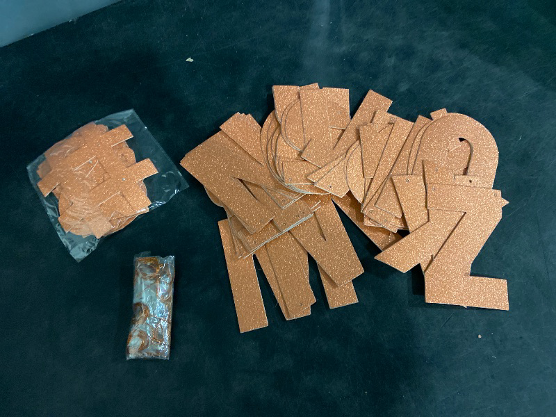 Photo 1 of 167Pcs DIY Glitter Customizable Banner Kit Custom Banners DIY Happy Birthday Letter Banners Personalized Banner Decor for Easter Day Christmas Baby Shower Birthday Party Decorations(Glitter Orange)
