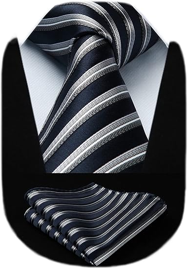 Photo 1 of HISDERN Ties for Men Silk Extra Long Tie. Classic Plaid Checkered 63 inches Men's Neckties Business