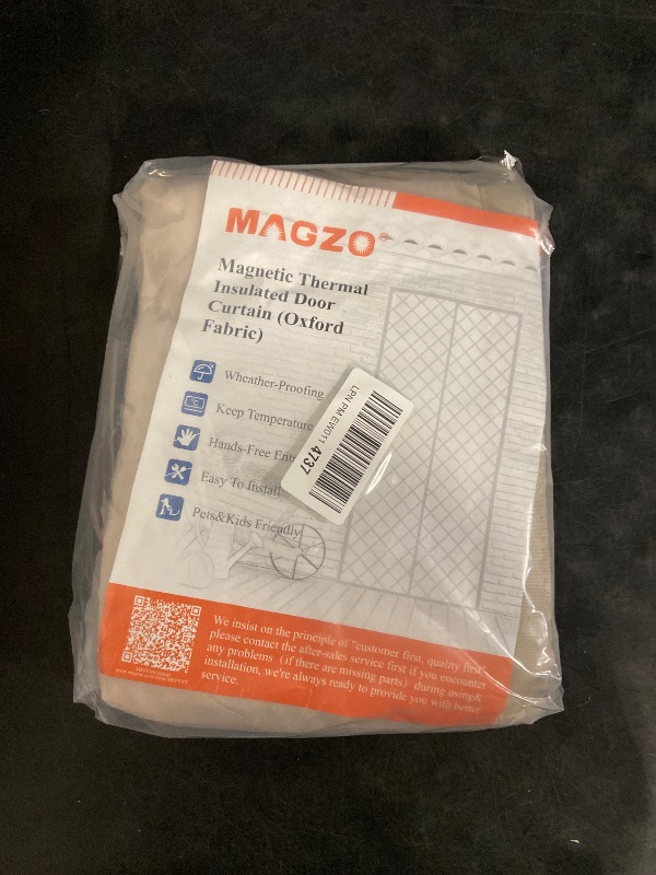 Photo 1 of MAGZO Quilted Thermal Insulated Door Curtain, Fits Door Size 30" x 80", Oxford Filled with Thicken Cotton, Windproof Insulation Cover Blanket for Winter, Prevent Cold Air, Strong Magnets, Beige