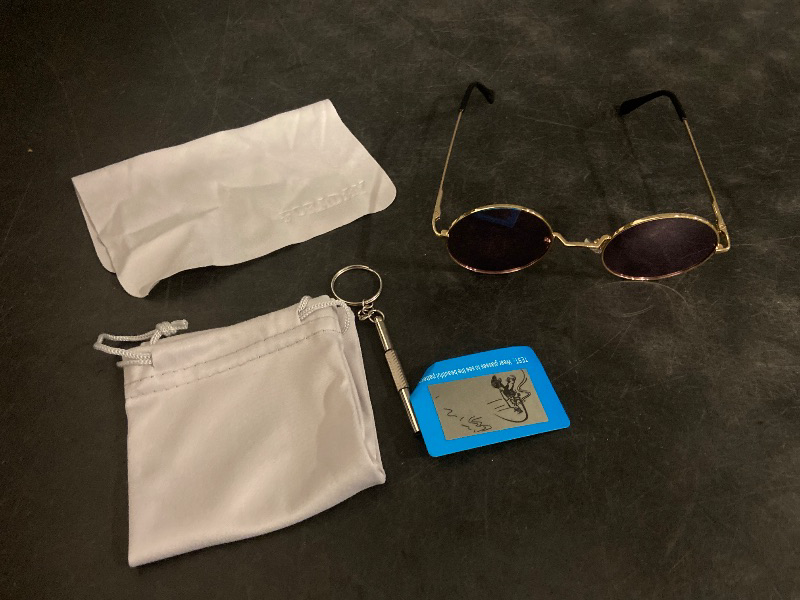 Photo 1 of Classic Circle Glasses Retro Round Polarized Sunglasses Hippie Style Small Rounded Sun Shades
