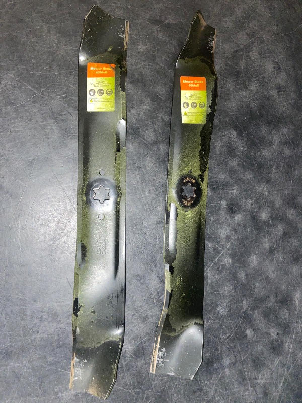 Photo 1 of 942-0616A 42 Inch Mulching Blades for Cub Cadet MTD Troy Bilt Bronco 42" Deck Lawm Mower Replace 742-0616A 742-0616 942-0616 742-04126 6 Point Star (2 Pack)
