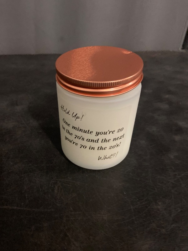 Photo 1 of 70th Birthday Gifts for Women, Men - Funny 70 Year Old Happy Birthday Gift for Friends, Mom, Dad, Grandma, Grandpa, Her - Lavander Scented Candles