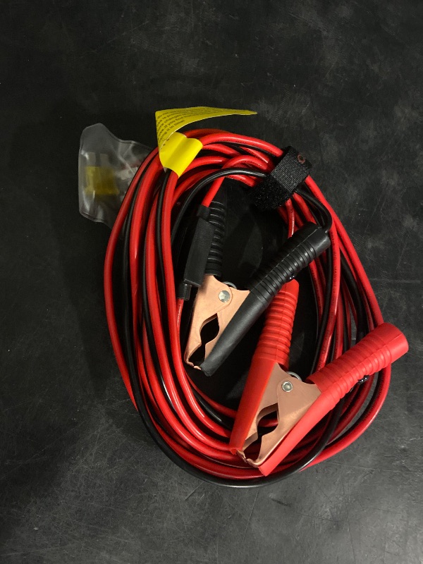 Photo 1 of CUZEC 14FT/4.27m 14 AWG Extension Cord Eyelet Terminal with Battery Clamp 12V/ 24V Battery Clip-On For High-power inverter and More (13.1FT LONG)