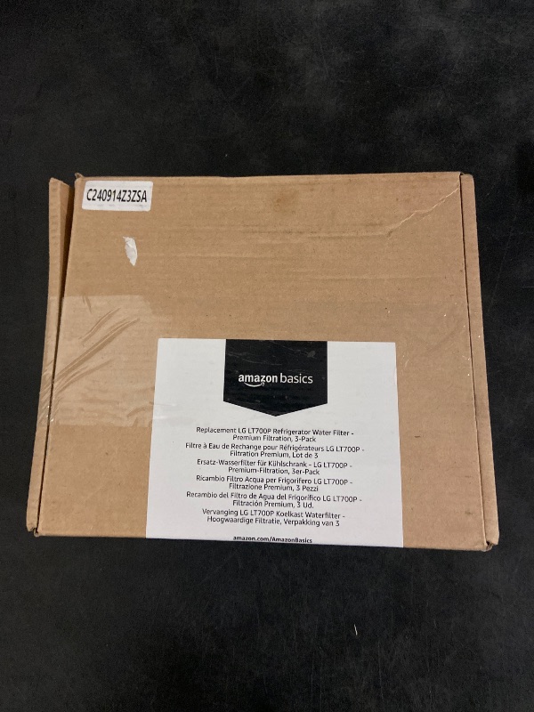 Photo 1 of Amazon Basics Replacement LG LT700P Refrigerator Water Filter Cartridge - Pack of 3, Premium Filtration
