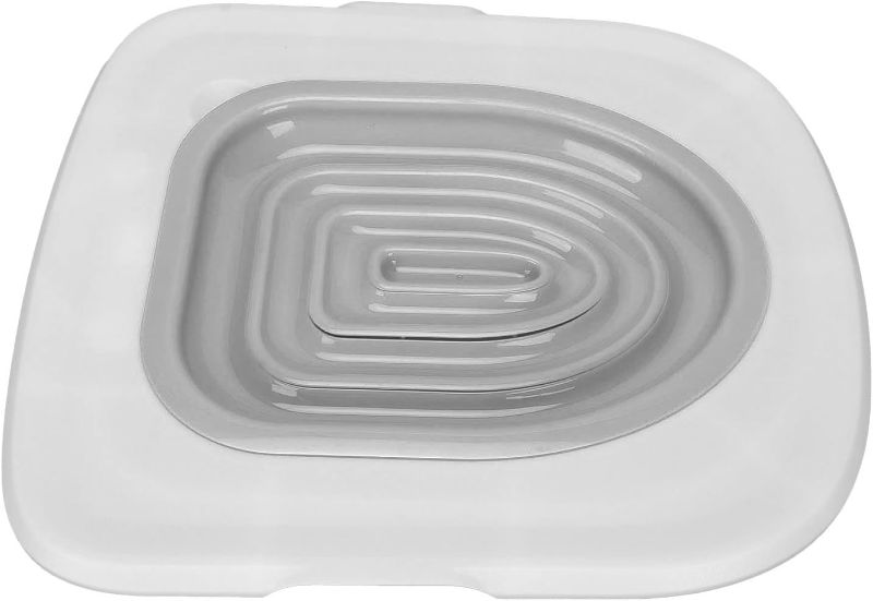 Photo 1 of Ejoyous Cat Toilet Training Kit, Reusable Cat Toilet Trainer for Pet Cleaning, Universal Potty Training Toilet System Train Cat to Use Toilet (White Tray, 1 Gray Inner Support)
