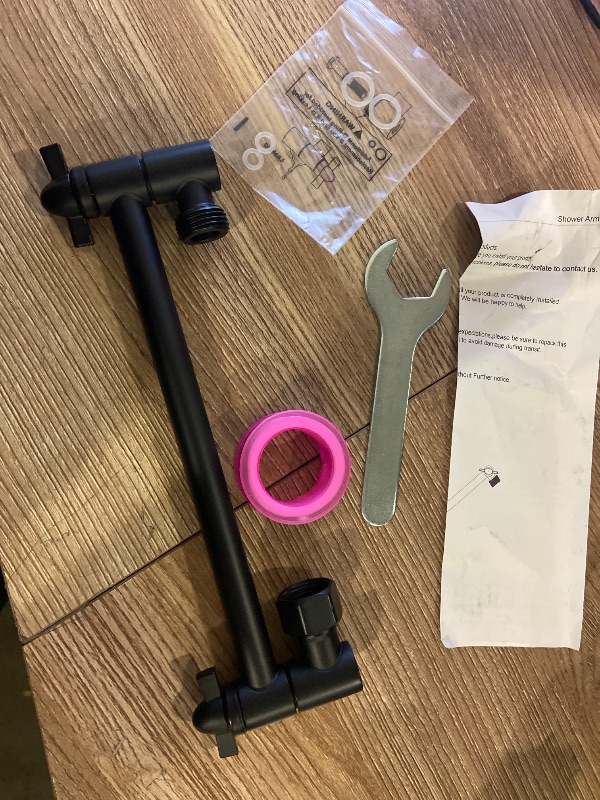 Photo 1 of 8 Inch Shower Head Extension Arm Matte Black.Solid Brass Adjustable Shower Arm Extension. Lower Or Raise Any Rain Or Handheld Showerhead To Your Height & Angle – Universal Connection