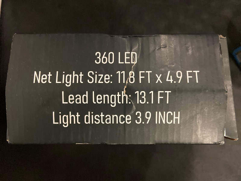 Photo 1 of Dazzle Bright Smart Christmas 360 LED Net Lights, 12FT x 5FT RGB Color Changing String Lights Clear Wire with Remote & APP Control, Christmas Decoration for Indoor Outdoor Xmas Party Yard Garden Decor